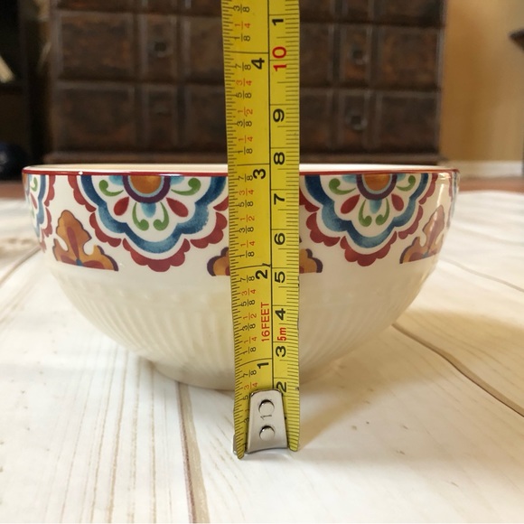 Pier 1 Global Medallion set of 4 cereal soup bowls - Picture 4 of 5